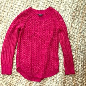 Calvin Klein Jeans pink cable sweater sz Small